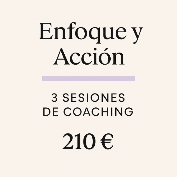 BONO 3 SESIONES DE COACHING – Enfoque y Acción